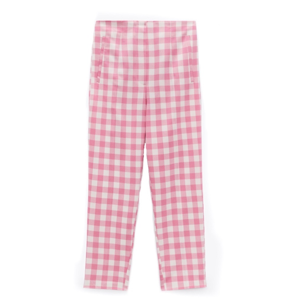 Zara Pink Gingham Pants